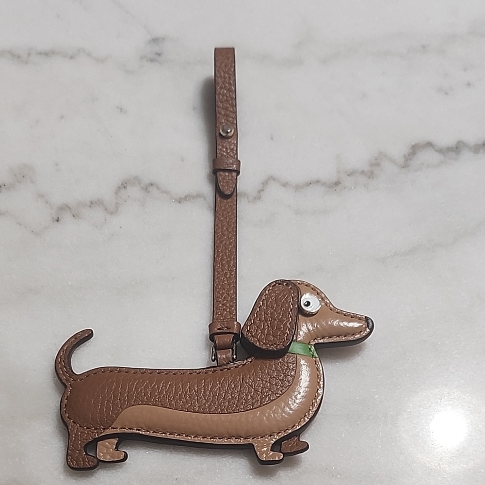 Kate Spade Dog Bag Charm Dachshund Novelty Leather Charm